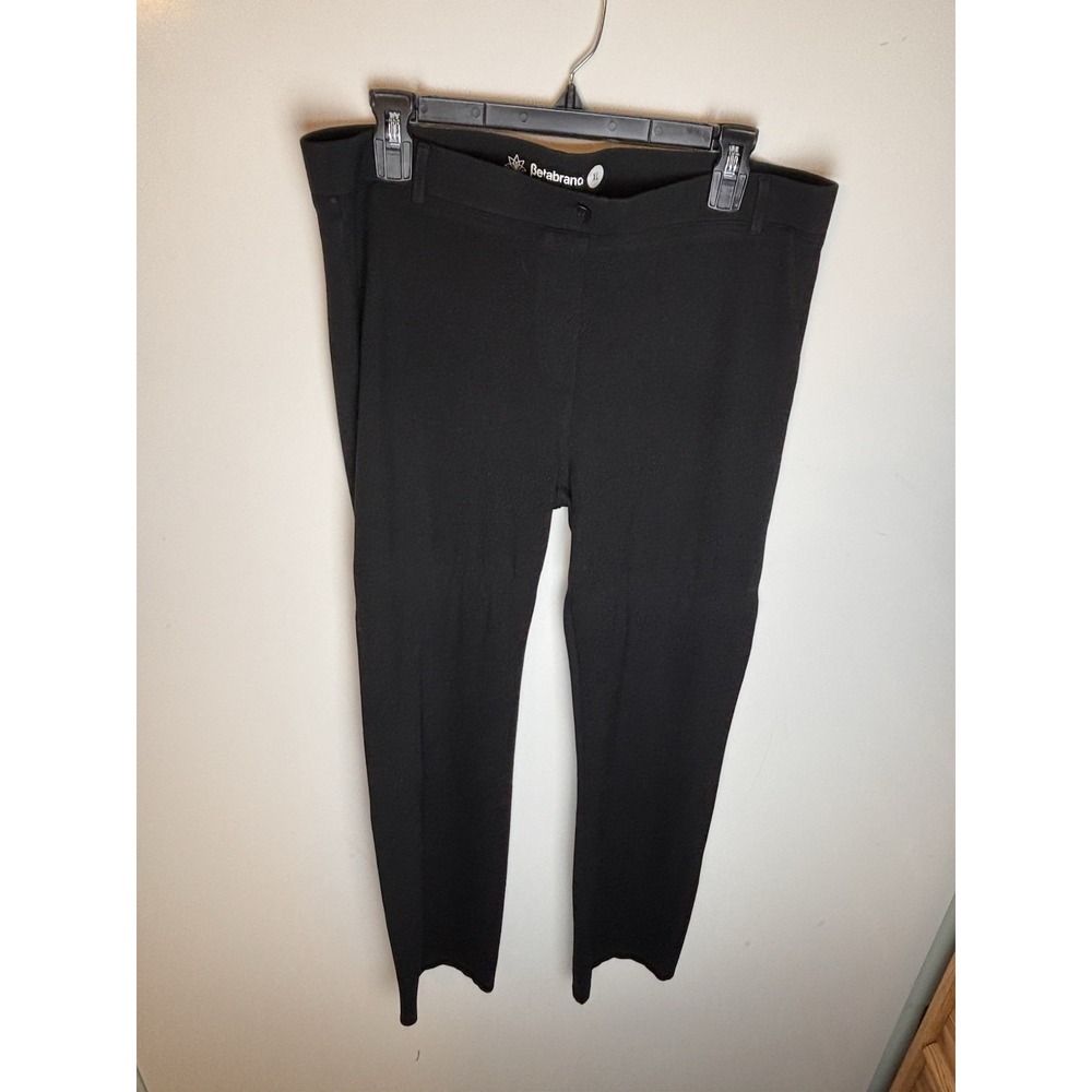 Betabrand Dress Pant Yoga Pants Black Straight Leg XL W0076-BK Women's